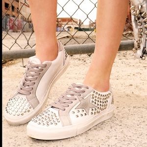 Steve Madden turner white studded sneaker